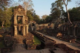 Preah Khan The N E quadrant & round columned building  